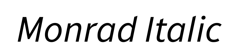 Monrad Italic Yazı tipi ücretsiz indir